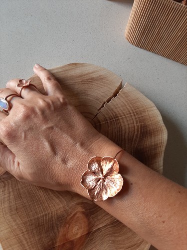 Bracciale fiore ortensia - bracciale,