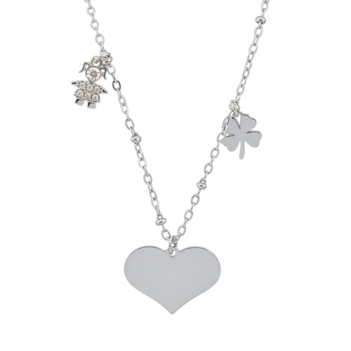 Collana donna acciaio pendente - collana,