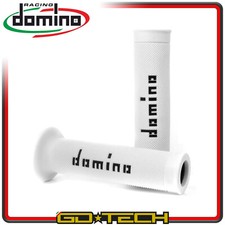 MANOPOLE DOMINO A010 MOTO SCOOTER STRADALI Bianco Nero ON ROAD RACING Forate