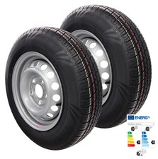 2x Ruota Completa 155/80R13 84N 112x5 155 R 13 Rimorchio Auto Cerchio 4,5Jx13