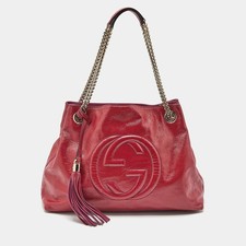 Borsa Gucci rosa vernice media