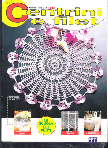 Rivista centrini filet - e,