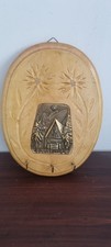 Appendichiavi in legno con rilievo in bronzo casalpina ALPI