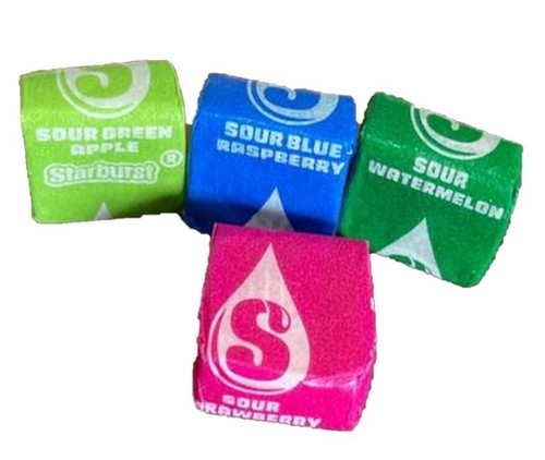 Mega sour starburst - sour, frutta