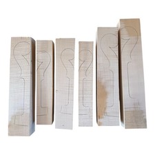 Lotto Liuteria 6 Manici Violino Viola 4/4 Acero Marezzato