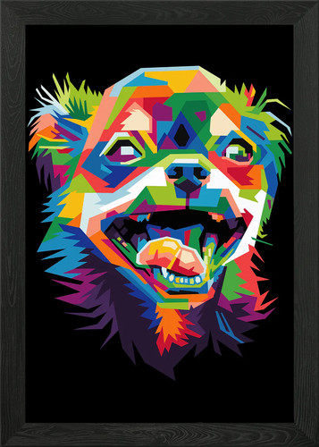 Poster colorato testa - di, cane