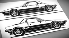 Adesivo Fiat X19 tuning sagoma