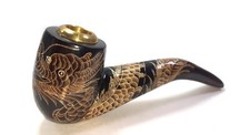 Pipa da fumo in corno di