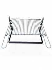 GRIGLIA PER BARBECUE IN ACCIAIO GRATICOLA PESANTE 40x36 cm REGOLABILE IN ALTEZZA