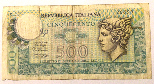 500 lire mercurio - lire, 1979