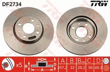 Set freni disco trw df2734 - set,