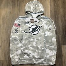 Autentico Nike Miami Dolphins 2024 Salute to Service Felpa con cappuccio Pullover Sideline
