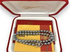 Collana perle finte grigie - finte,