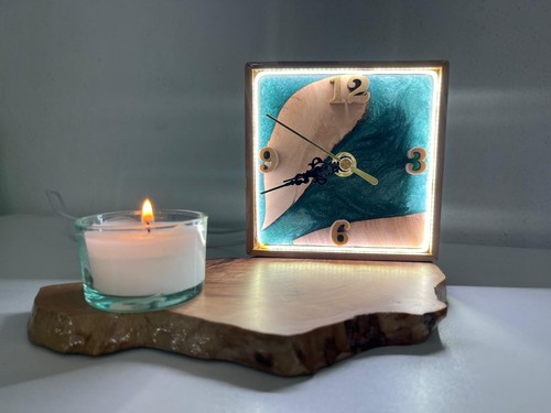 Orologio tavolo artigianale - tavolo,