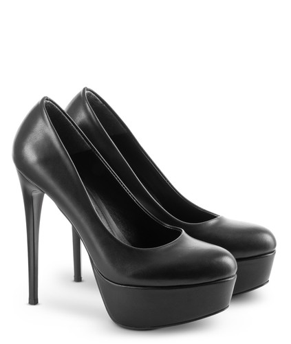 Scarpe decolte plateau nere