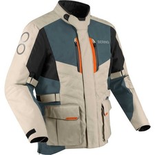 GIACCA JACKET MOTO BERING SIBERIA IMPERMEABILE BEIGE GRIGIO ARANCIO TG XXL