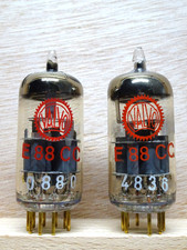 Coppia: VALVO E88CC PHILIPS made | MOLTO BUONO ✅ Tubo Tubi Bilanciato Rosso (6922)