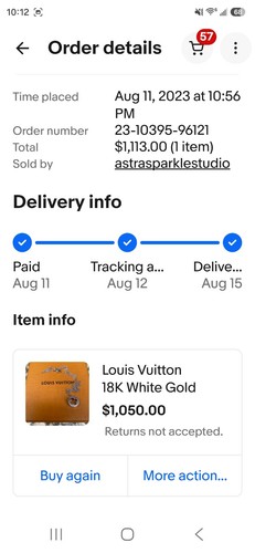 Collana louis vuitton oro - collana,