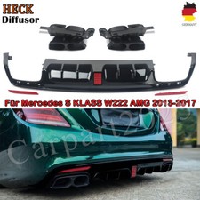 Diffusore Posteriore per MERCEDES CLASSE S W222 V222 S500 S550 2013-17 Nero Lucido