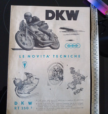 DKW AUTOUNION CAVANI   RT 250 DEPLIANT ORIGINALE  MOTORCYCLE