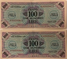 Banconota 100 Lire Allied