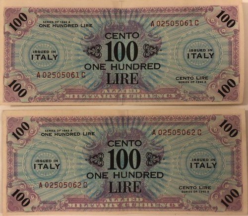 Banconota 100 lire allied - banconota,