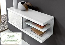 MOBILE INGRESSO MODERNO KELLY CONSOLLE BIANCO/TORTORA ANTA VETRO SCORREVOLE