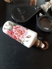 Rara Bottiglia Miniatura Profumo Snuff Cina ? Rose XIXSec Porcellana Collezione 