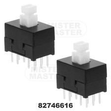 INTERRUTTORE A PULSANTE AUTOBLOCCANTE 4P8T 12 PIN MINI PULSANTE - 2 PEZZI