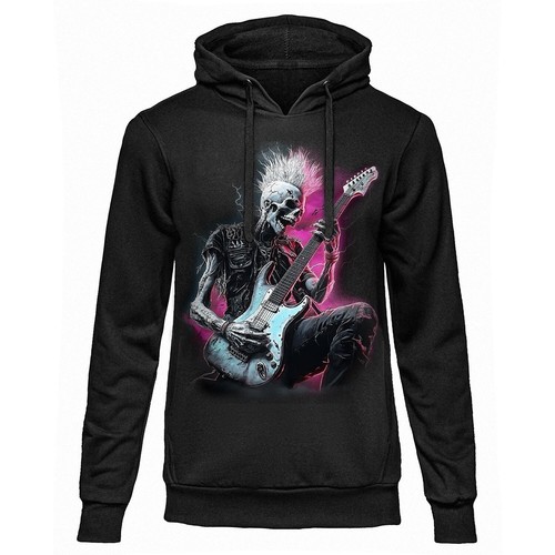 Felpa dark ember teschio punk - teschio,