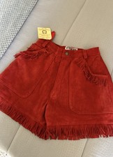 Shorts donna in vera pelle