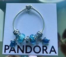 Bracciale Pandora Cuore Simbolo con Charm Polpo Murano e Pietre Lucide