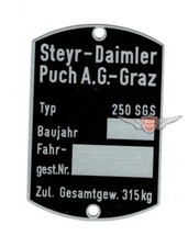 Puch 250 SGS Telaio Moto Targa