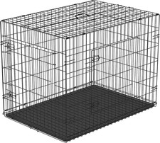 Gabbia per Animali Domestici Trasportino per Cani E Gatti Pieghevole in Acciaio 