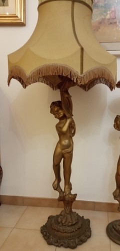 Lampada terra putto - da, in