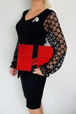 Sac à main pochette daim