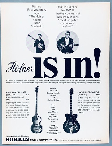 Hofner chitarra basso - chitarra, vintage