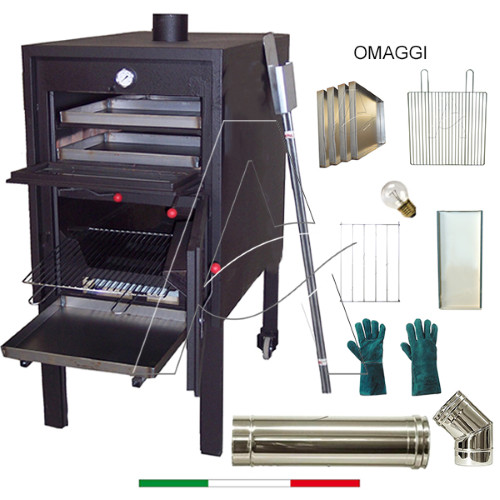 Forno legna con bruciatore - a,