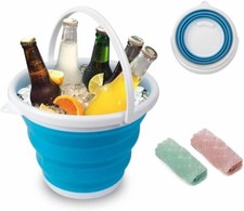 Secchio Pieghevole Blu 10L