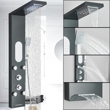 Pannello doccia LED acciaio
