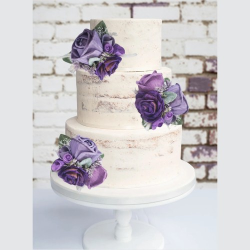 Torta nuziale viola lavanda