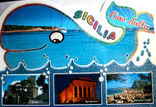 Ciao dalla sicilia cartolina - ciao,