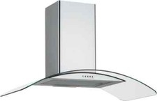 Silverline Cappa Cucina 90 Filtrante a Parete Profondità 50 cm Vetro Inox 3159 9