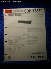 Manuale Di Servizio Sony CDP XB630 Lettore CD (#4192)