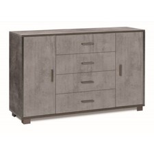 Credenza Nero Grigio 2 Ante 4