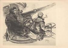 C3693)  WW2 MARINA, MITRAGLIERA IN AZIONE. ILLUSTRATORE VATTERONI. VG. 1942.