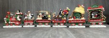 The Shih Tzu Christmas Express Train Cars 6 figurine Danbury come nuove