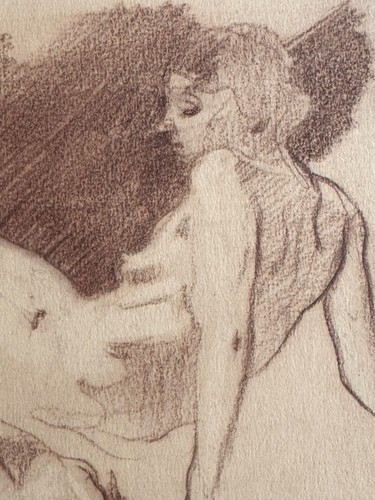 Disegno antico nigela - antico, ritratto