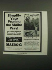 Pubblicità Sistema di Potatura ad Aria Maibo 1987 - Semplifica la Potatura
