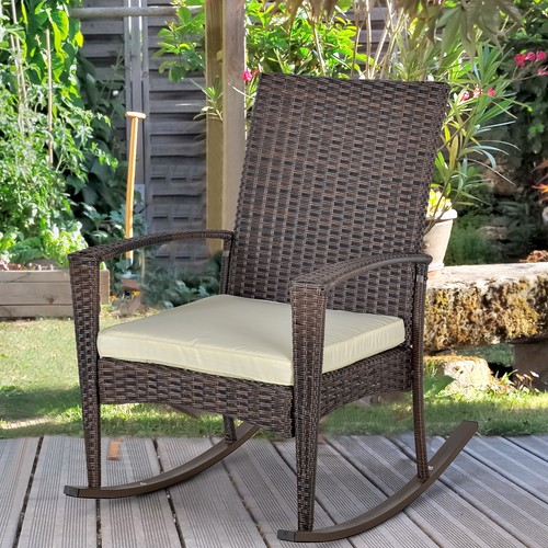 Sedia dondolo rattan - sedia,
